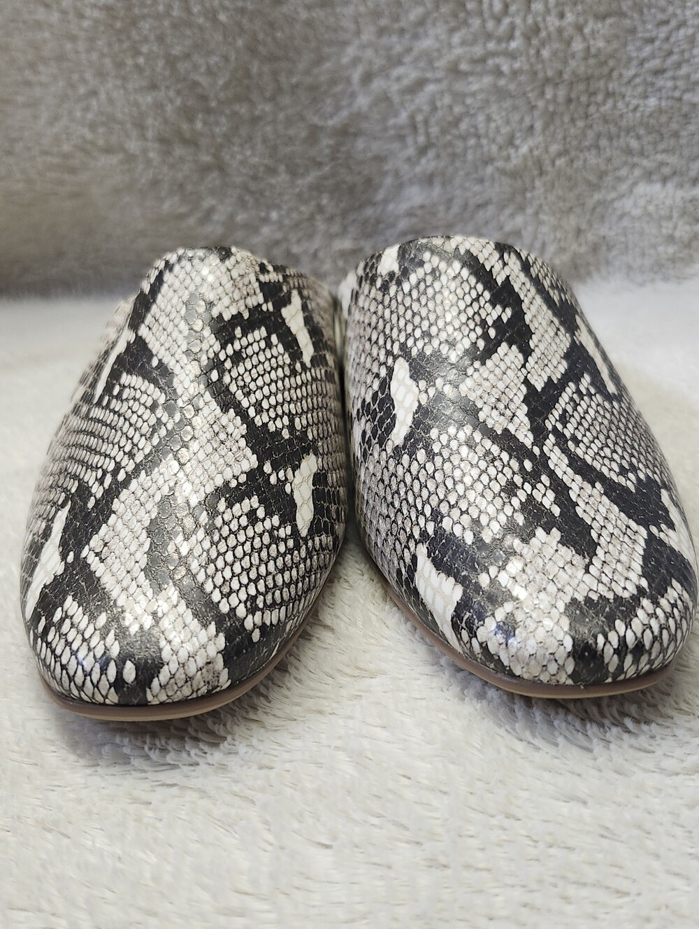 • Aerosoles Mya Leather Mules Women's 6M Slip On Snake Print OrthoLite Cushion - Picture 2 of 8